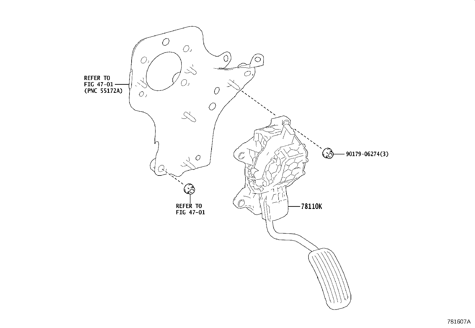 78110-12191 SENSOR ASSY, ACCELERATOR PEDAL product image