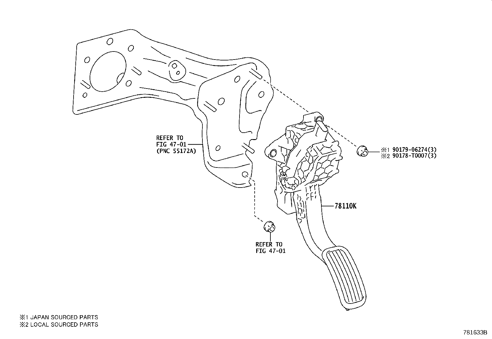 78110-02232 SENSOR ASSY, ACCELERATOR PEDAL product image