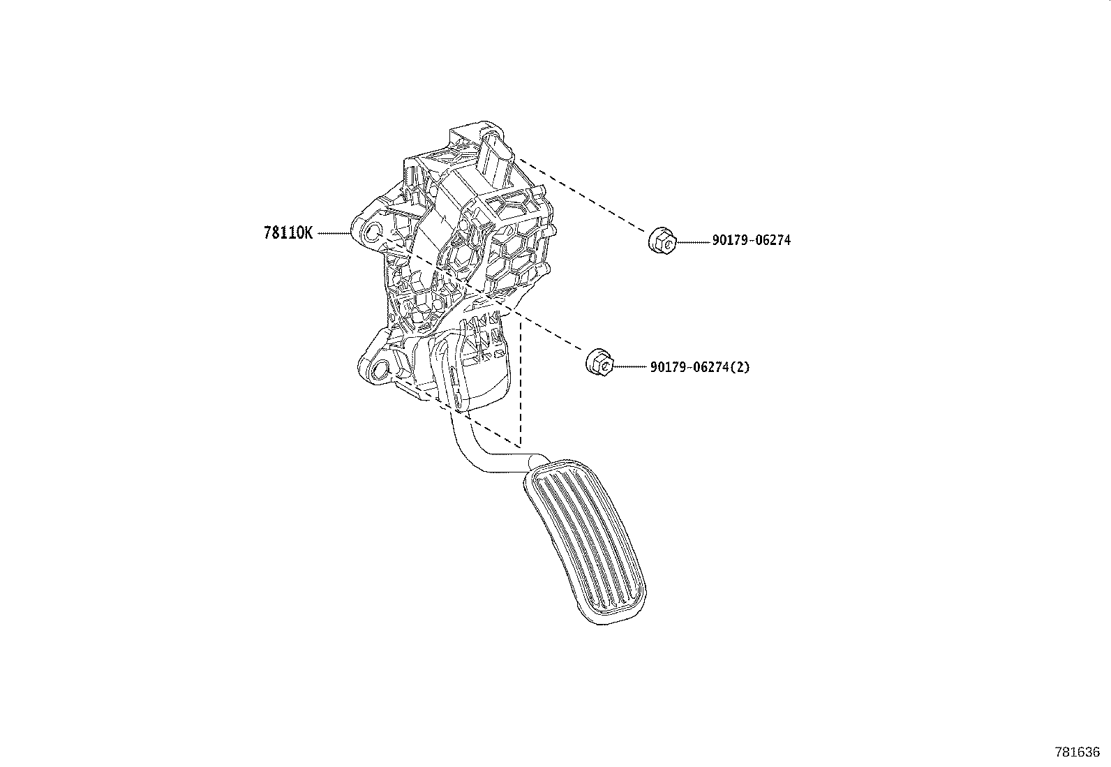 78110-26010 SENSOR ASSY, ACCELERATOR PEDAL product image