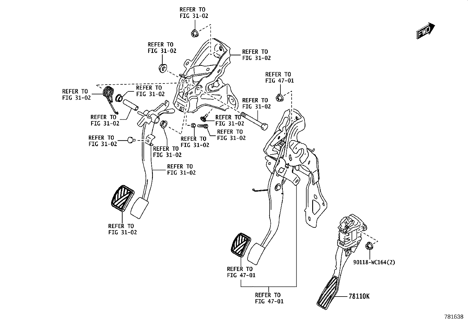78110-WC001 SENSOR ASSY, ACCELERATOR PEDAL product image