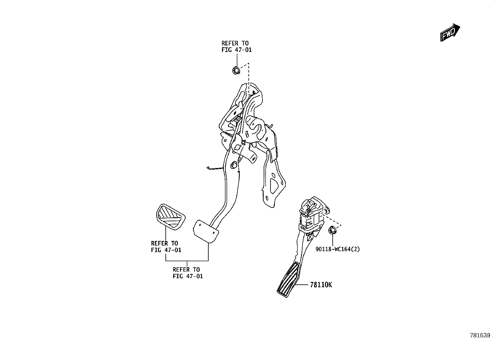 78110-WC001 SENSOR ASSY, ACCELERATOR PEDAL product image