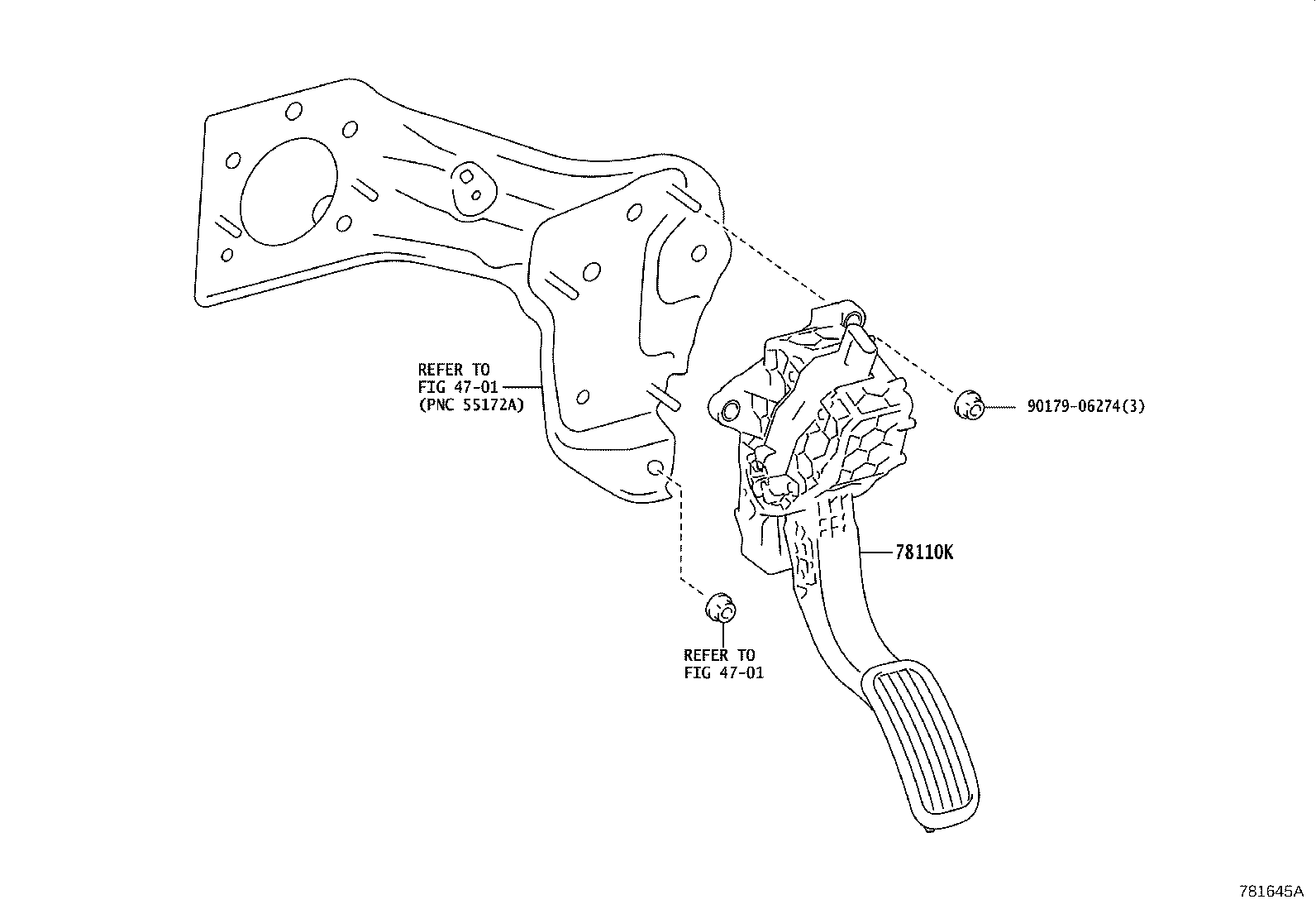 78110-02110 SENSOR ASSY, ACCELERATOR PEDAL product image