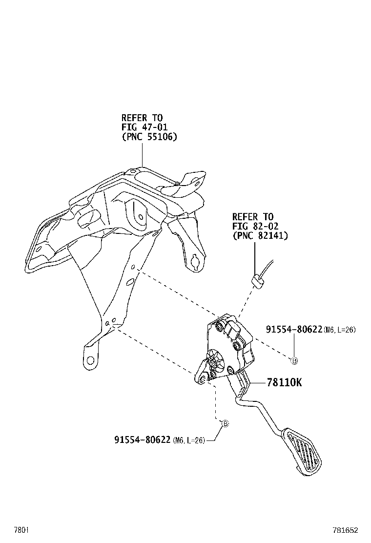 78110-B1060 SENSOR ASSY, ACCELERATOR PEDAL product image