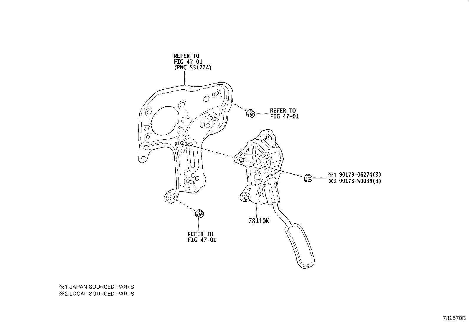 78110-0D300 SENSOR ASSY, ACCELERATOR PEDAL product image
