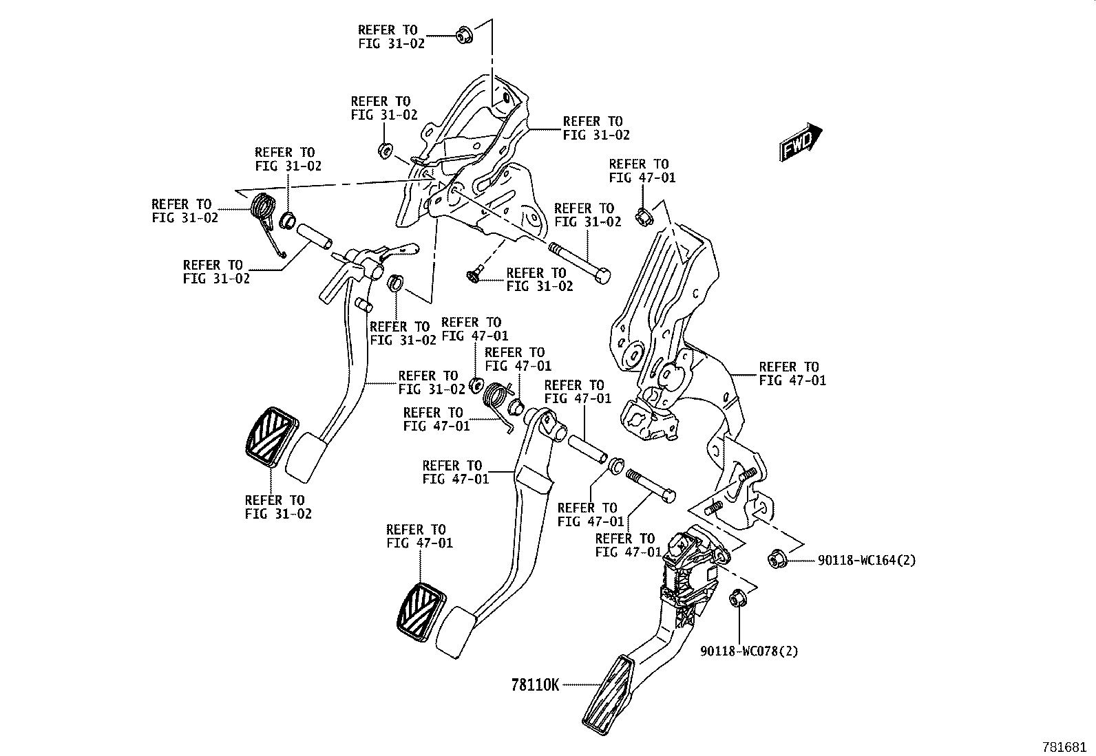 78110-WC002 SENSOR ASSY, ACCELERATOR PEDAL product image