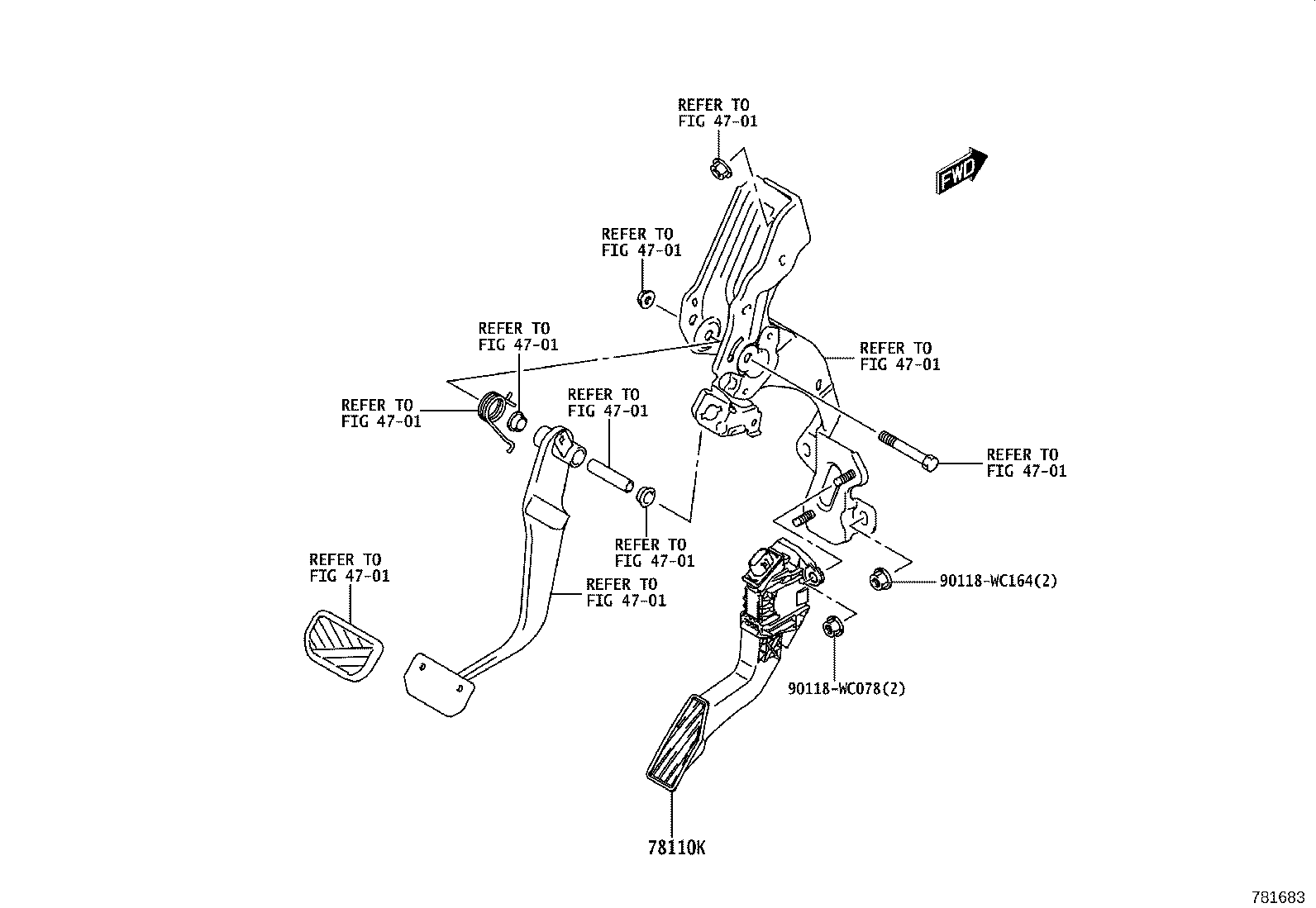 78110-WC002 SENSOR ASSY, ACCELERATOR PEDAL product image