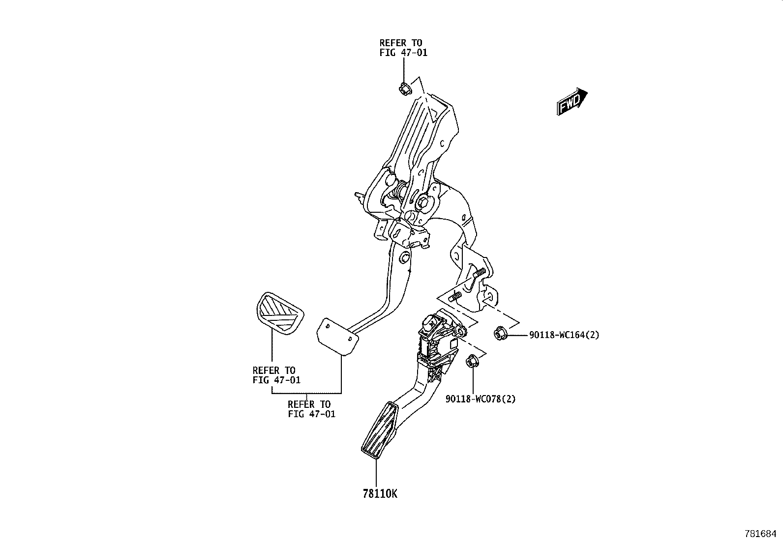 78110-WC002 SENSOR ASSY, ACCELERATOR PEDAL product image