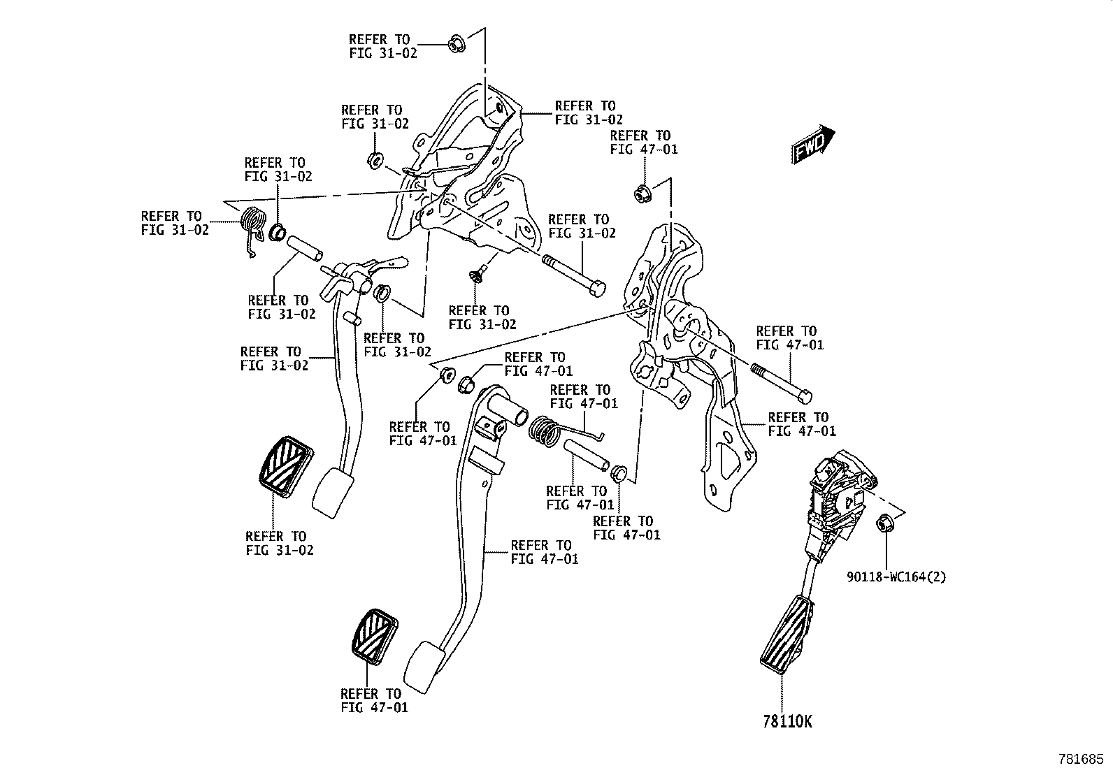 78110-WC002 SENSOR ASSY, ACCELERATOR PEDAL product image