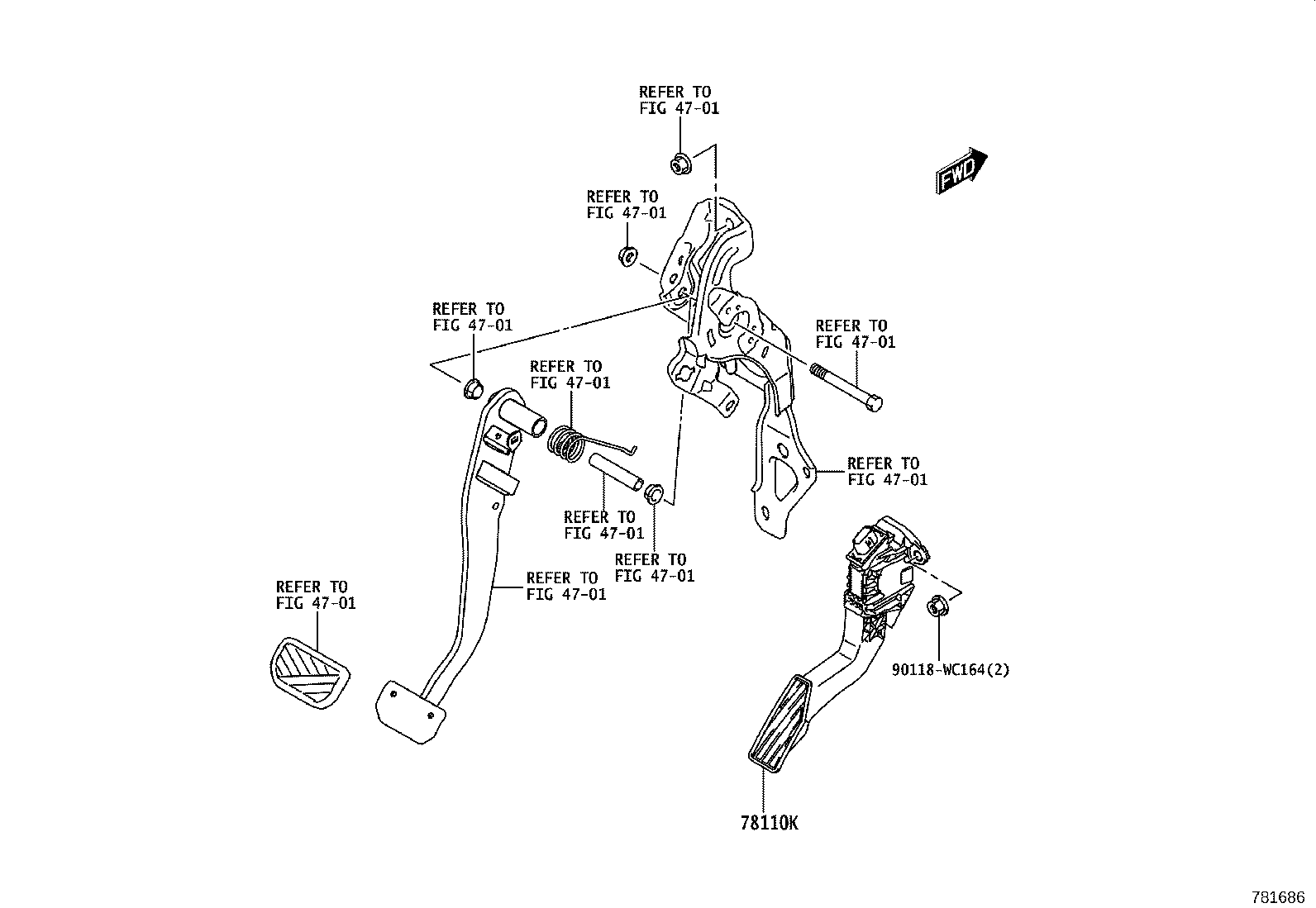 78110-WC002 SENSOR ASSY, ACCELERATOR PEDAL product image