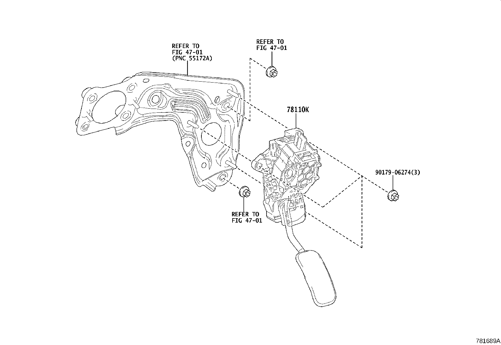 Toyota 78110-52160 SENSOR ASSY, ACCELERATOR PEDAL