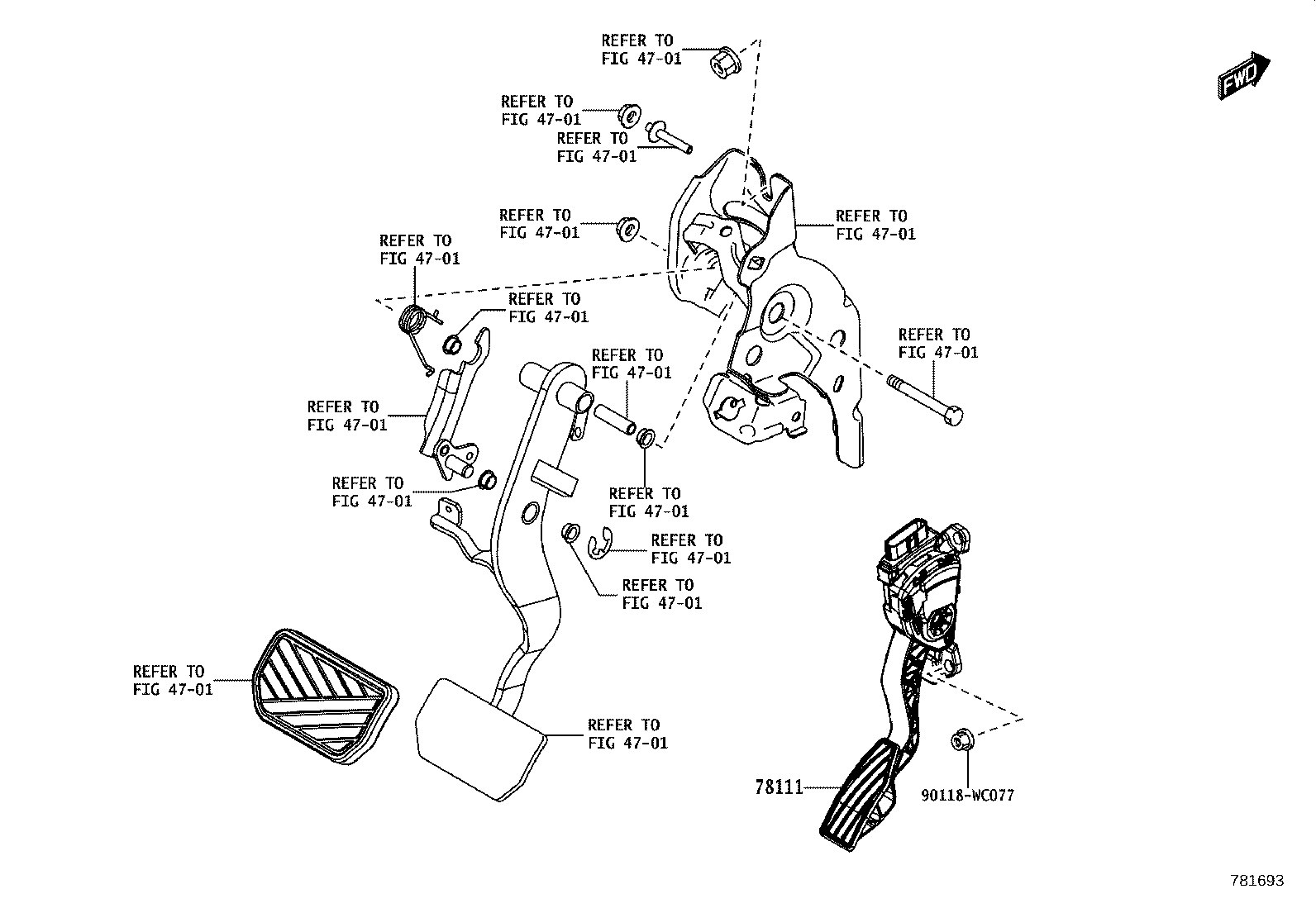 78110-WC003 PEDAL, ACCELERATOR product image