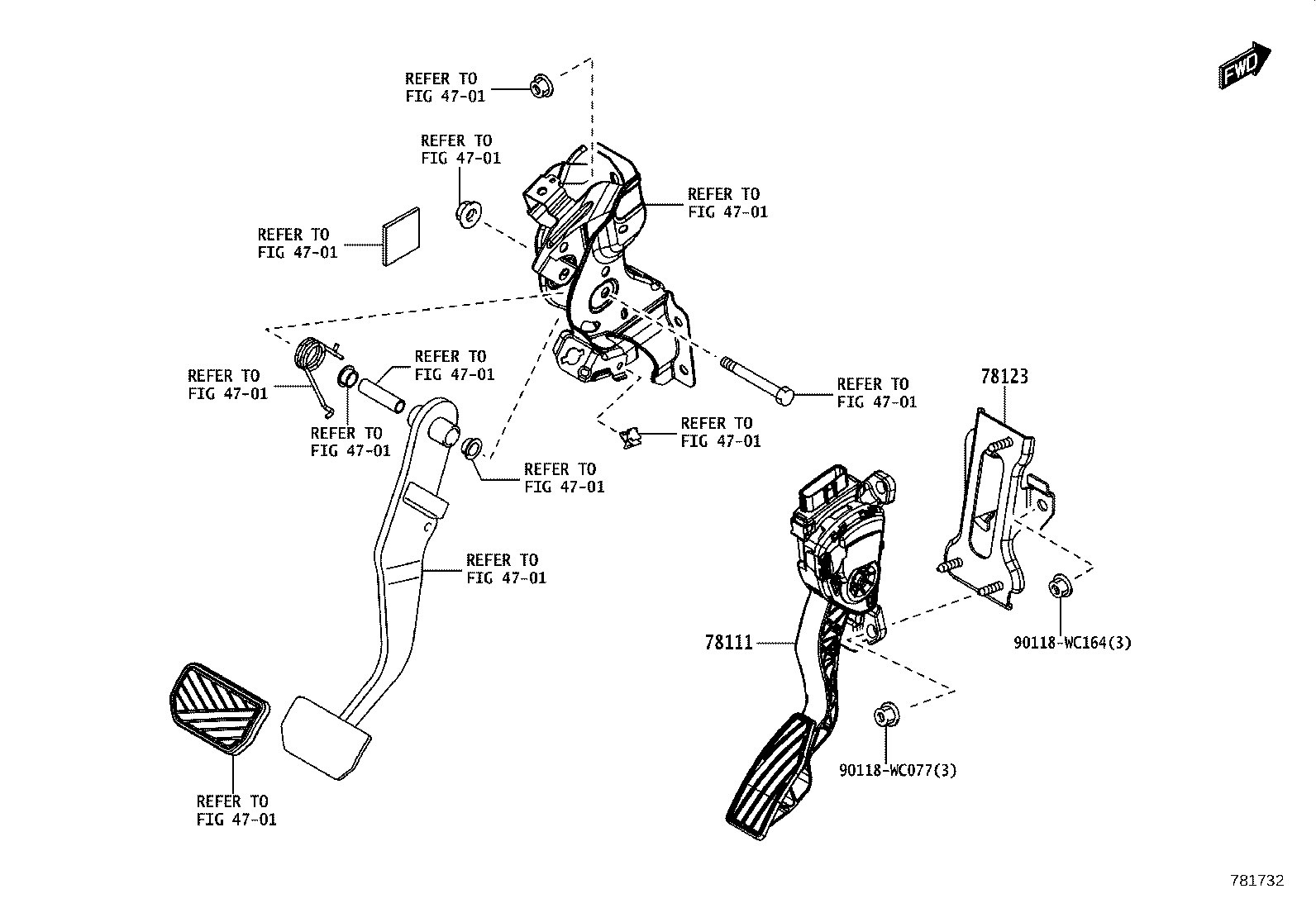 55155-WC002 BRACKET, ACCELERATOR PEDAL SUPPORT product image