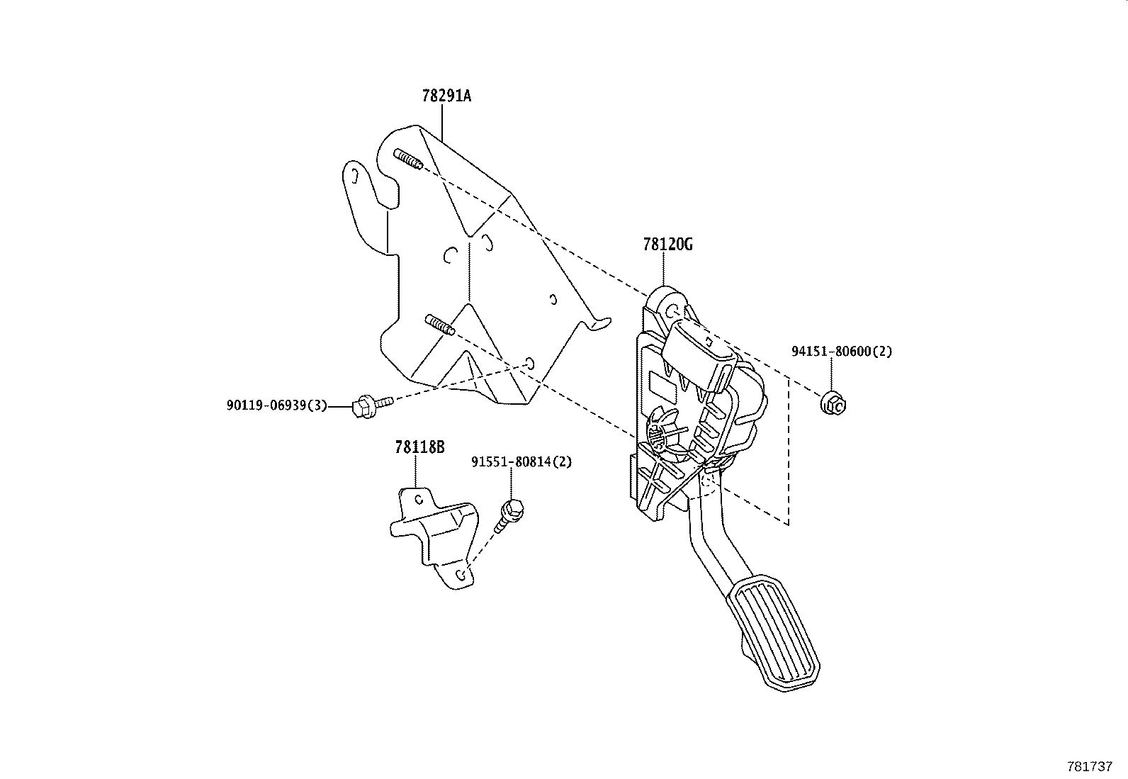 78150-25210 WIRE ASSY, ACCELERATOR FLEXIBLE product image