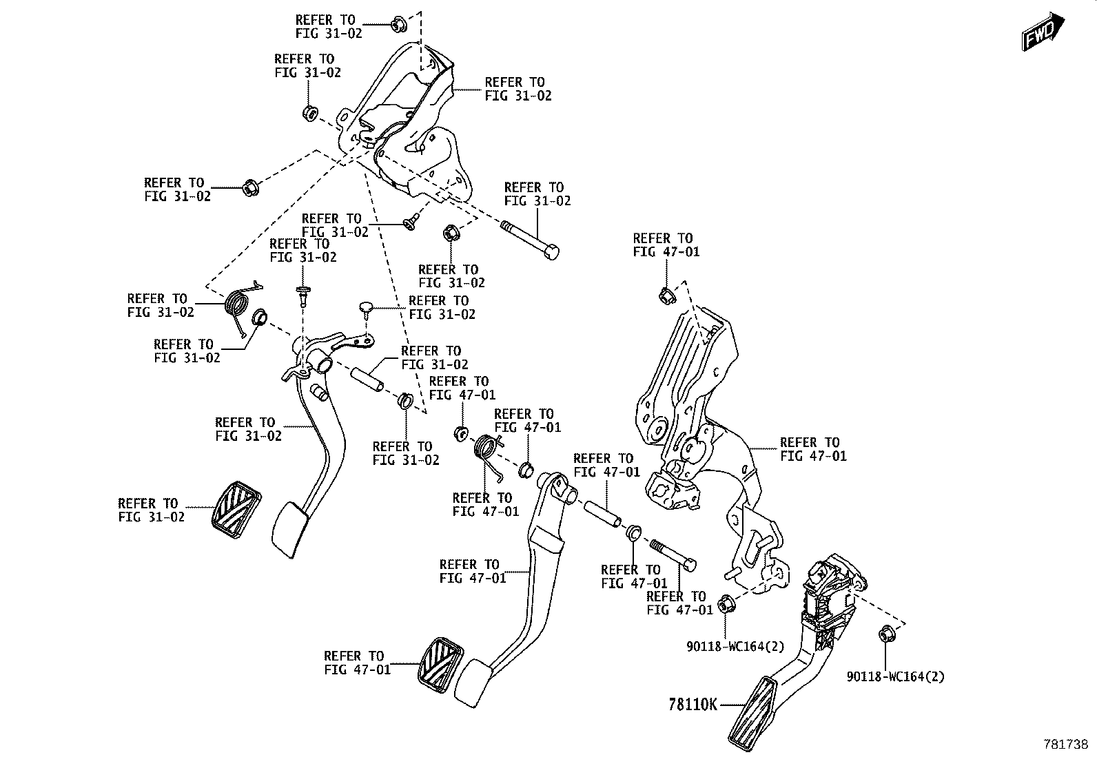 78110-WC006 SENSOR ASSY, ACCELERATOR PEDAL product image