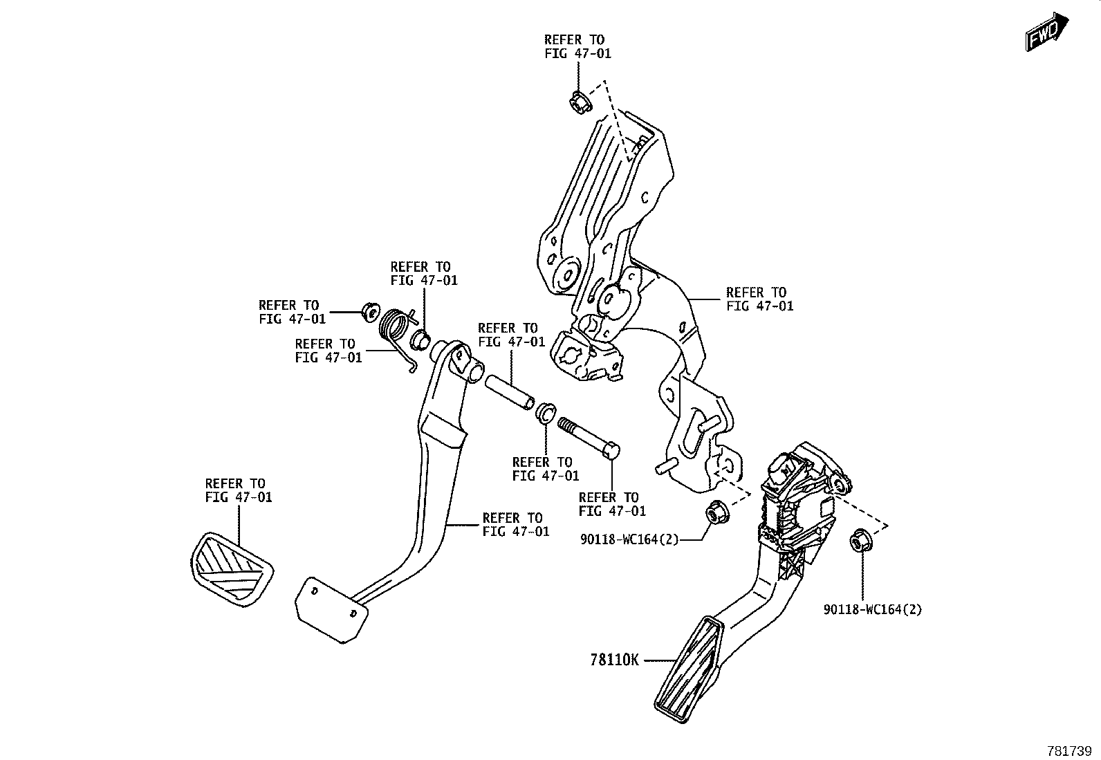 78110-WC006 SENSOR ASSY, ACCELERATOR PEDAL product image