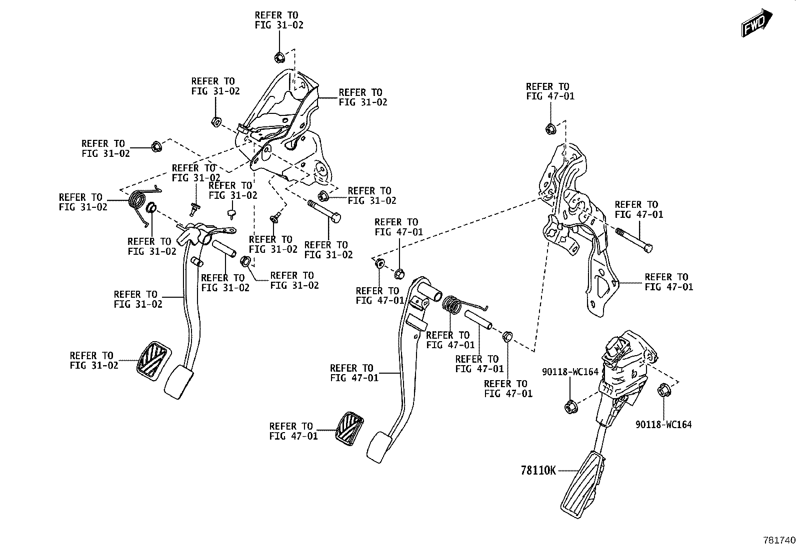 78110-WC006 SENSOR ASSY, ACCELERATOR PEDAL product image