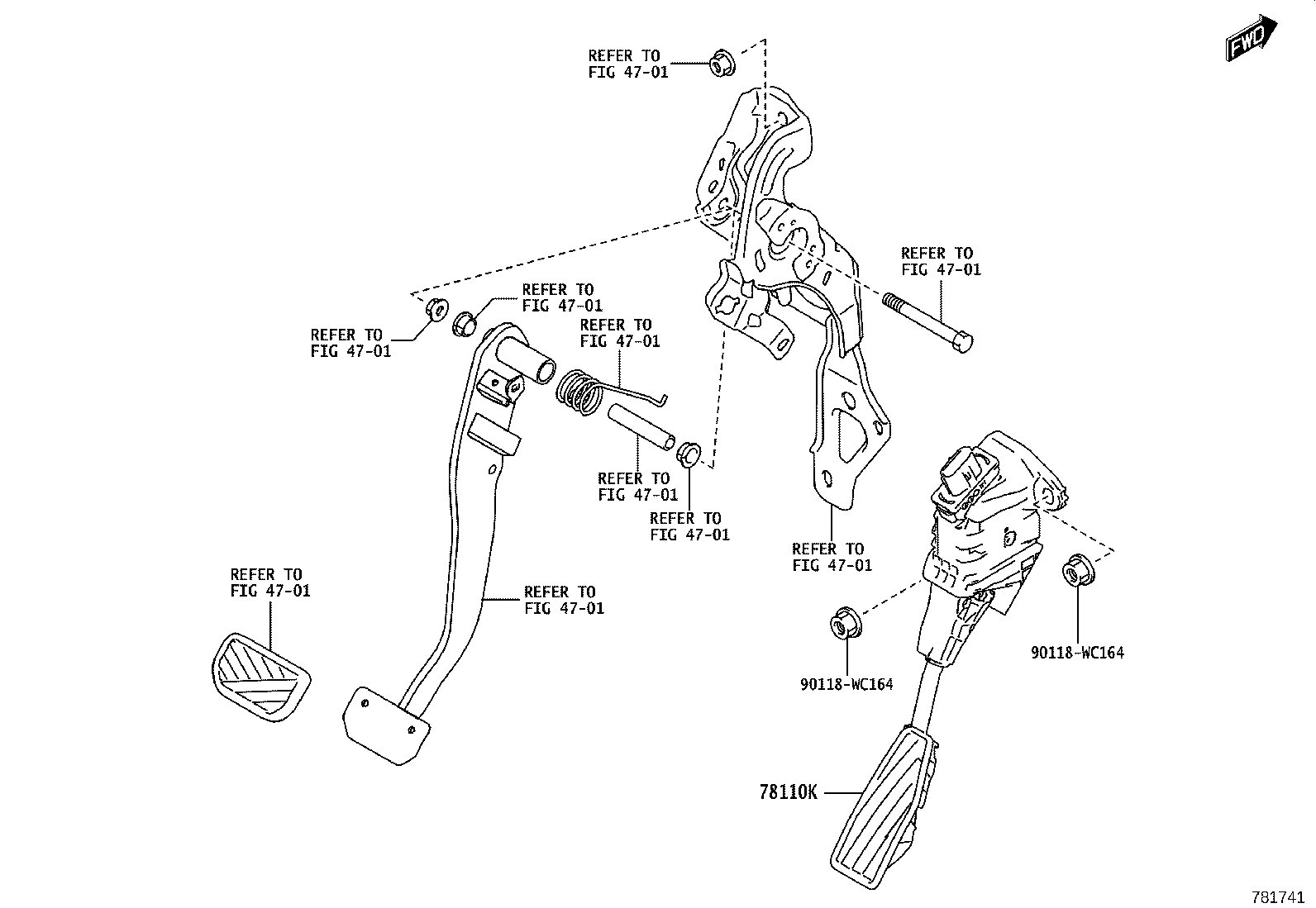 78110-WC006 SENSOR ASSY, ACCELERATOR PEDAL product image