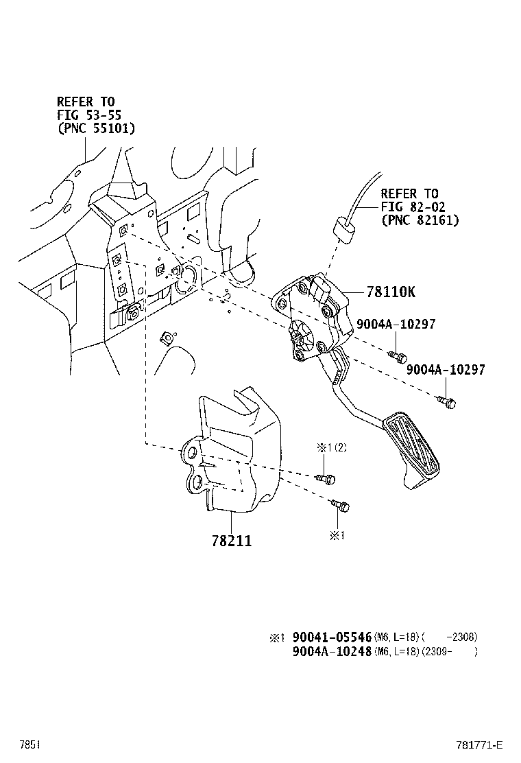 78110-BZ080 SENSOR ASSY, ACCELERATOR PEDAL product image