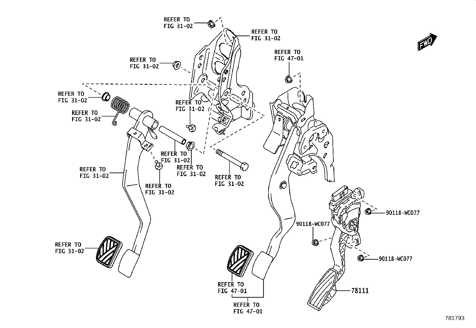 78110-WC009 PEDAL, ACCELERATOR product image
