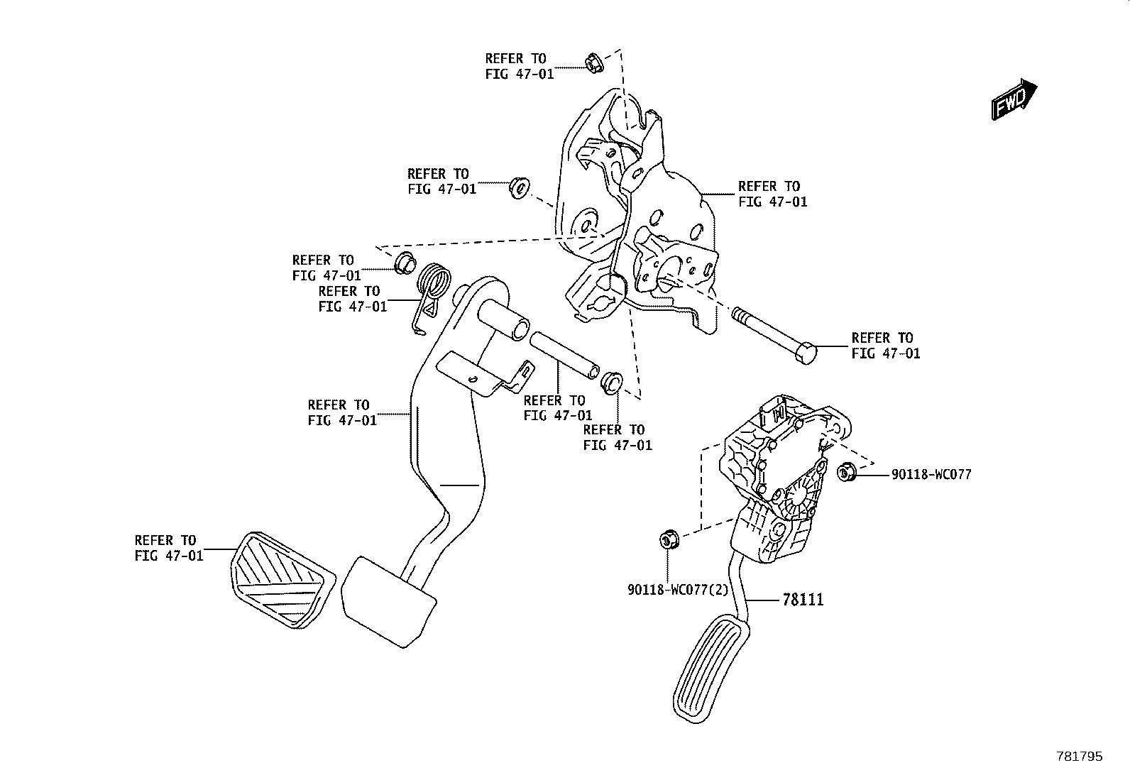 78110-WC009 PEDAL, ACCELERATOR product image