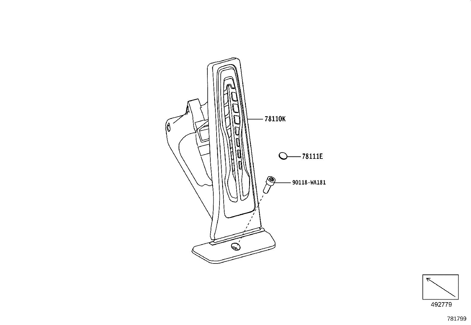 78101-WAA06 SENSOR ASSY, ACCELERATOR PEDAL product image