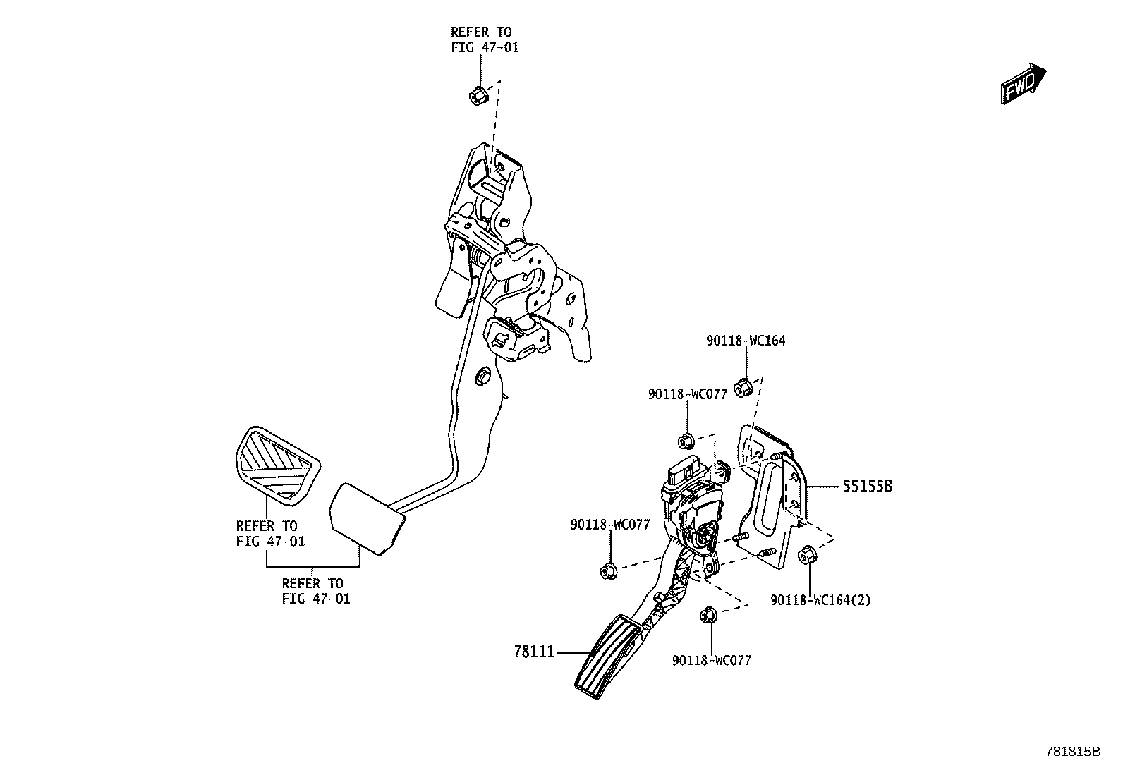 78110-WC004 PEDAL, ACCELERATOR product image
