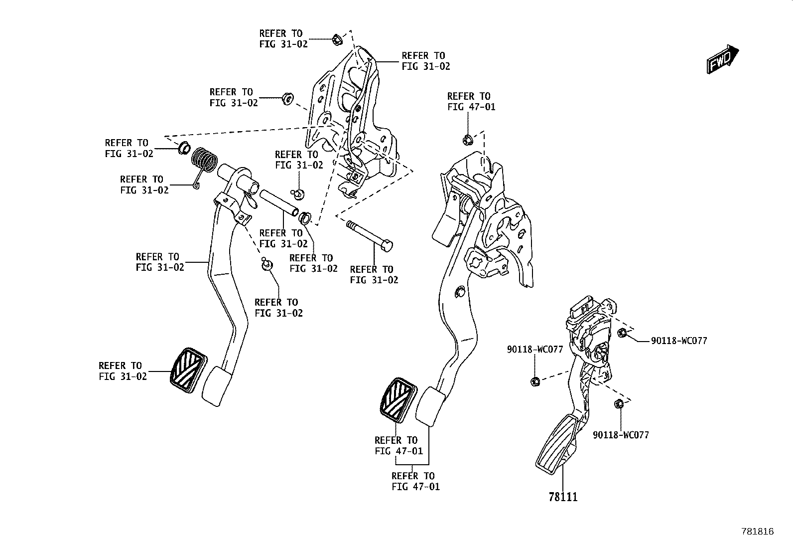 78110-WC004 PEDAL, ACCELERATOR product image
