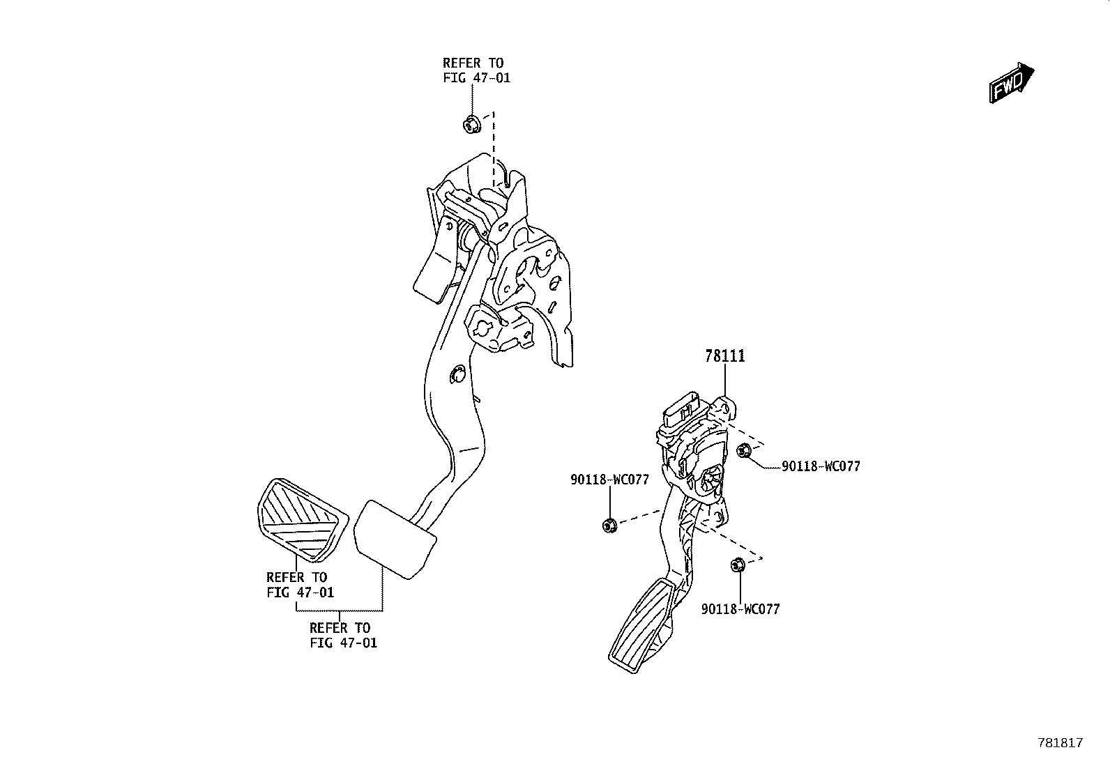 78110-WC004 PEDAL, ACCELERATOR product image