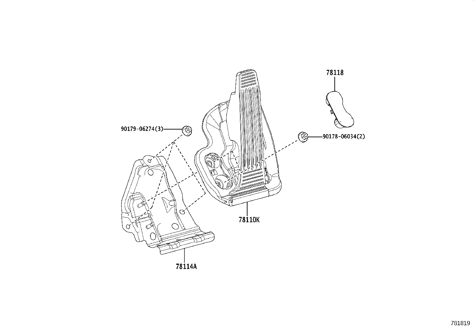 78110-47110 SENSOR ASSY, ACCELERATOR PEDAL product image