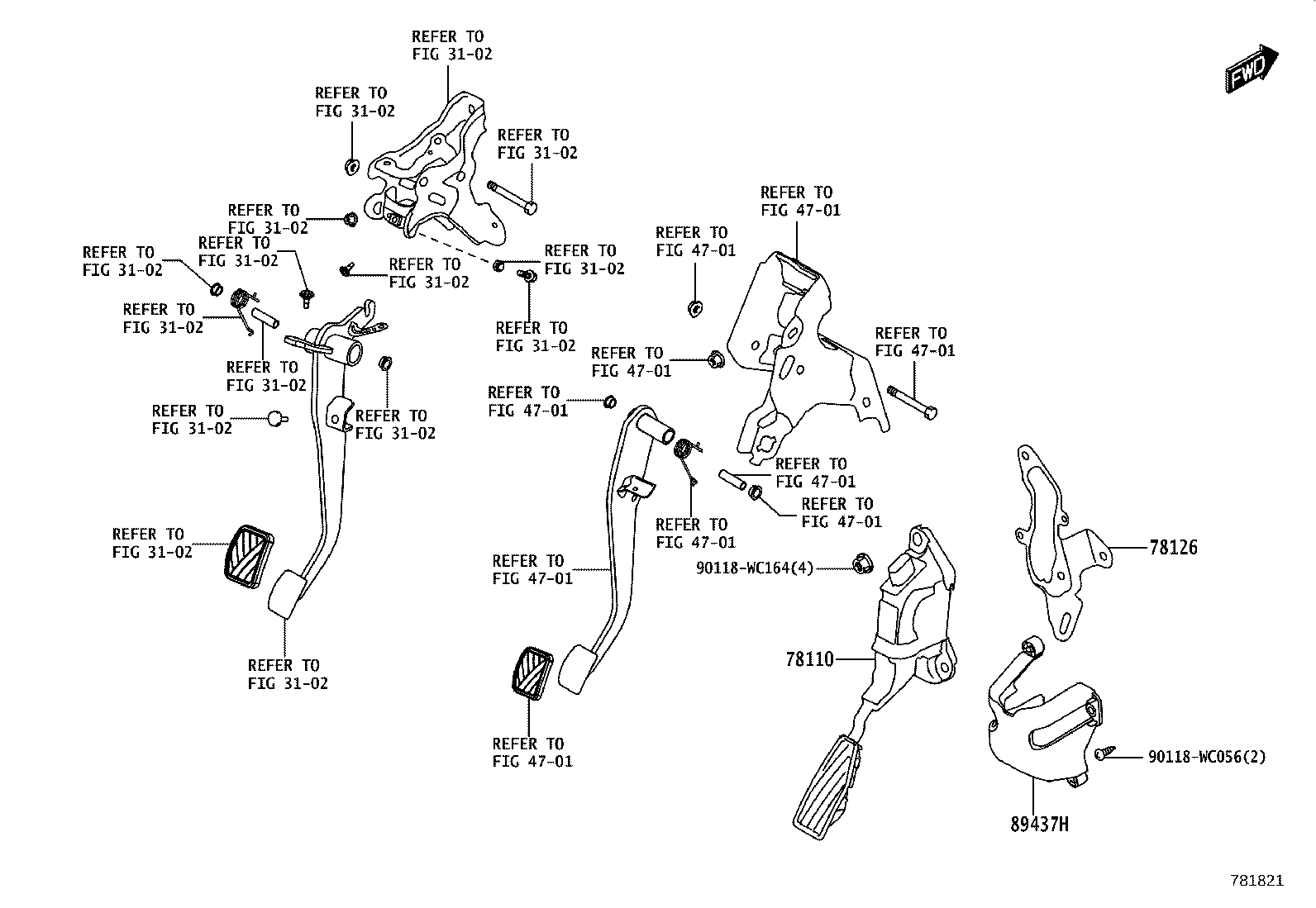 78110-WC011 ROD ASSY, ACCELERATOR PEDAL product image