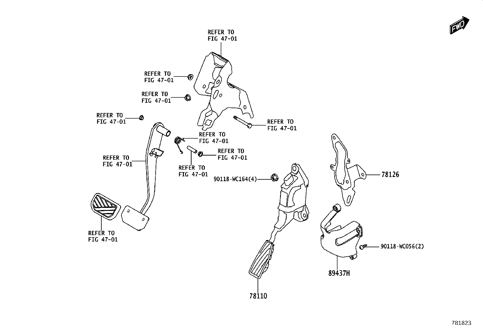 78110-WC011 ROD ASSY, ACCELERATOR PEDAL product image