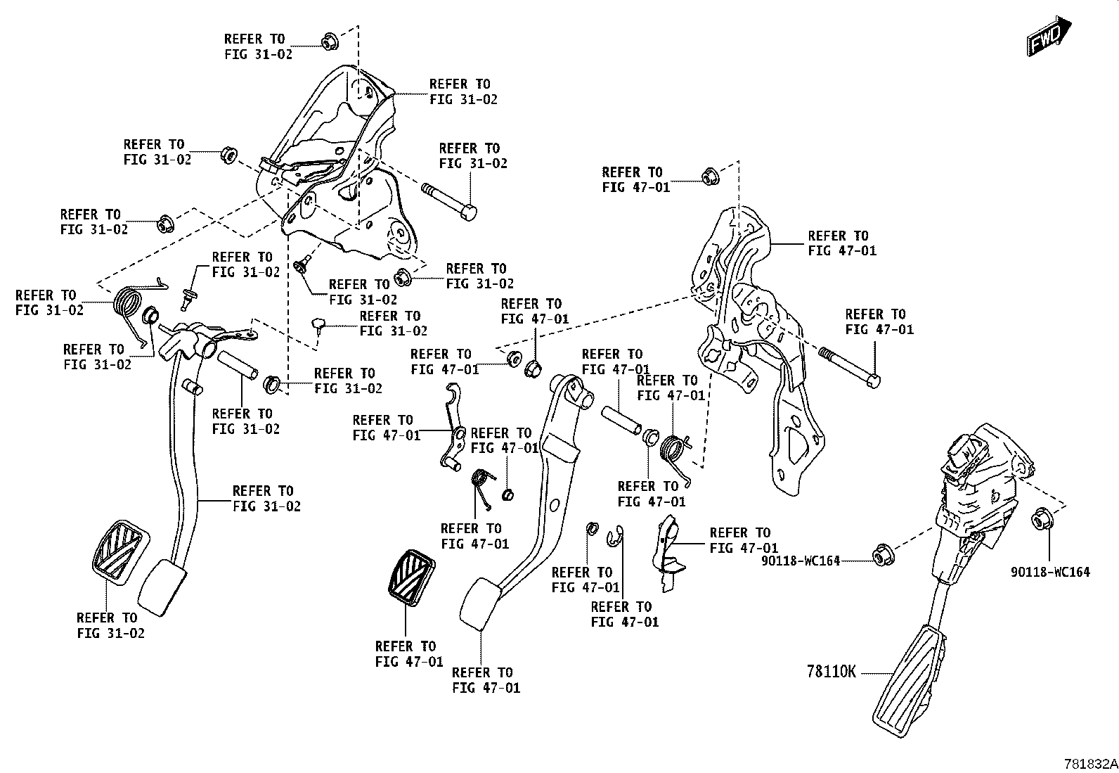 78110-WC005 SENSOR ASSY, ACCELERATOR PEDAL product image
