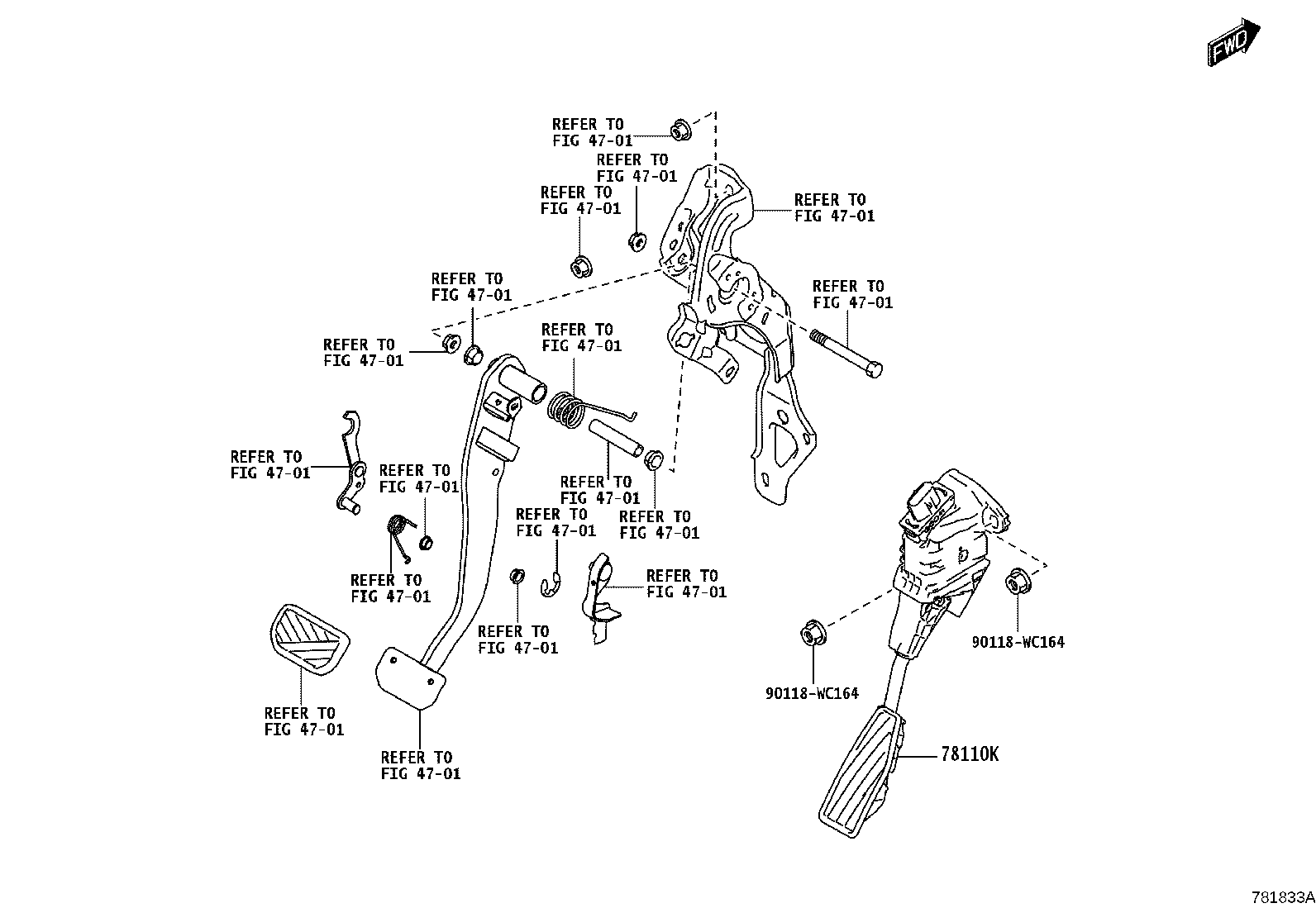 78110-WC005 SENSOR ASSY, ACCELERATOR PEDAL product image