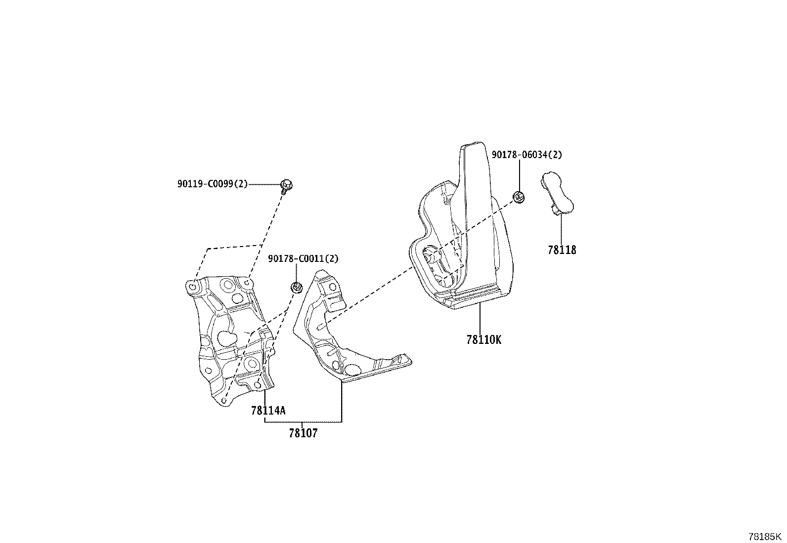 78110-06230 SENSOR ASSY, ACCELERATOR PEDAL product image