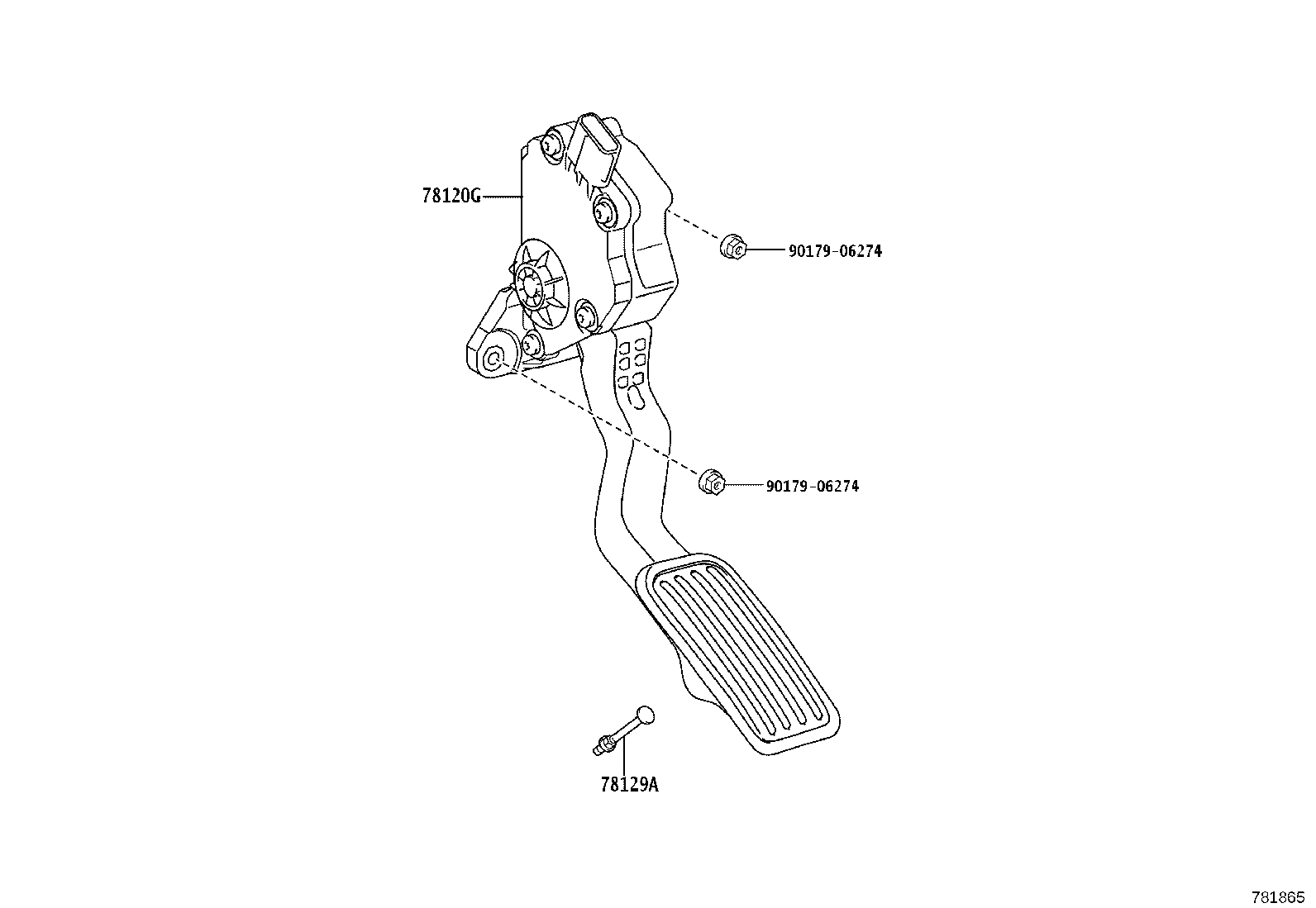 78111-26030 PEDAL, ACCELERATOR product image