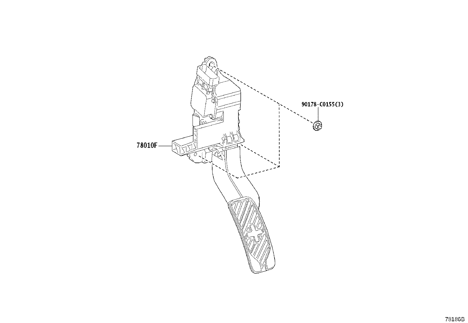 78117-YL010 PEDAL ASSY, ACCELERATOR product image