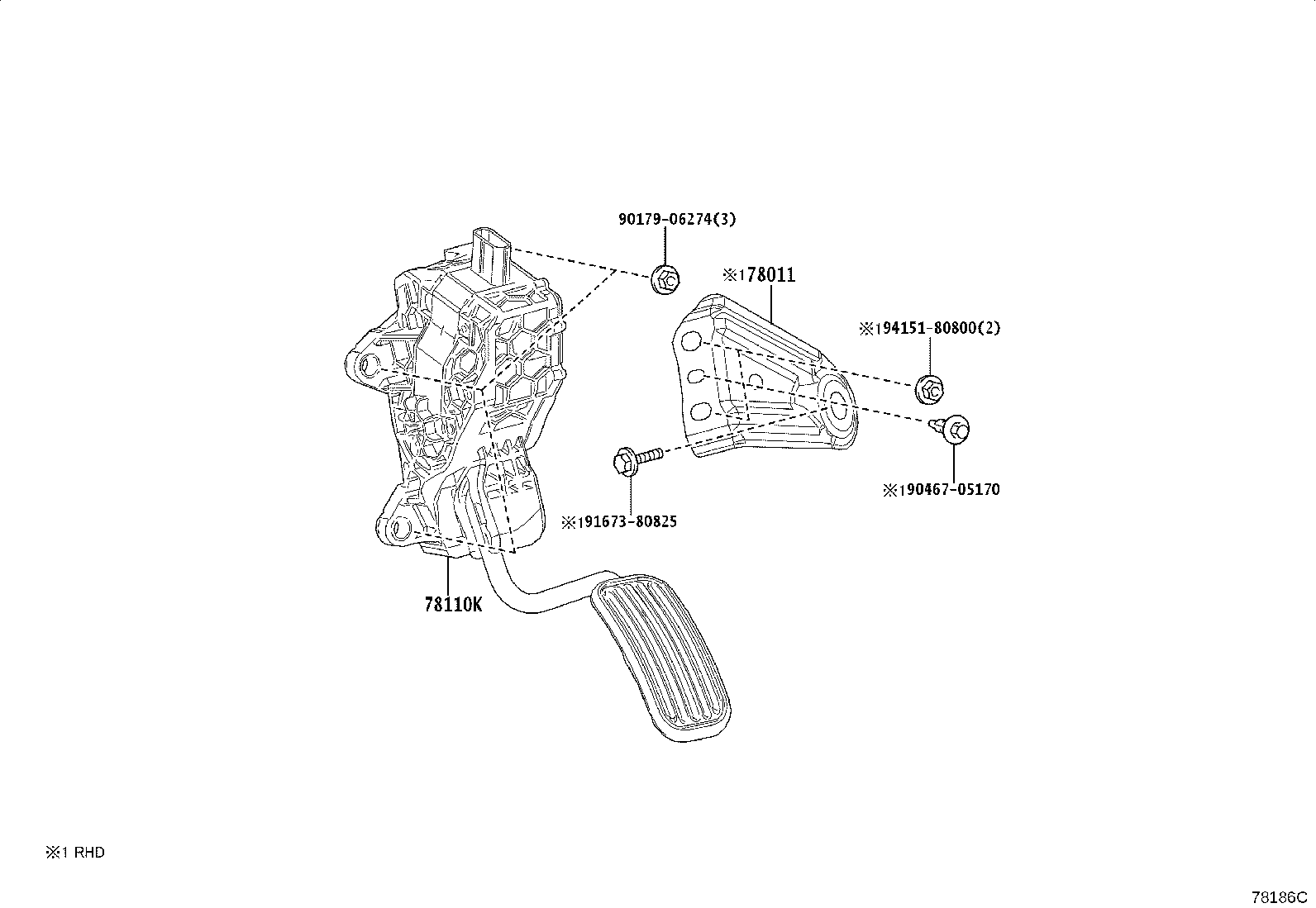 78105-36080 LINK SUB-ASSY, ACCELERATOR product image