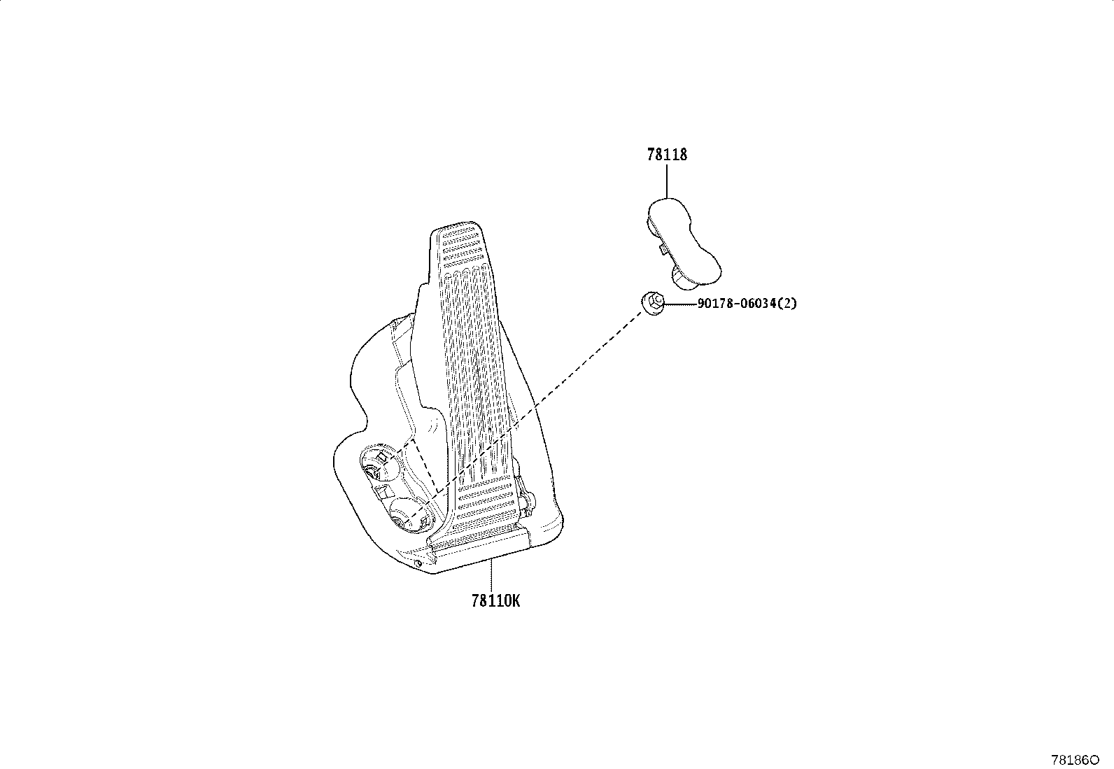 78110-46010 SENSOR ASSY, ACCELERATOR PEDAL product image