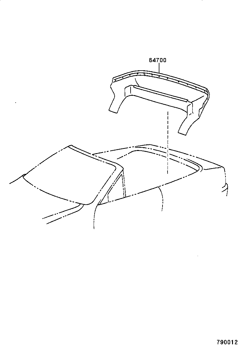 02593-86101 RETAINER, FRONT HEADER product image