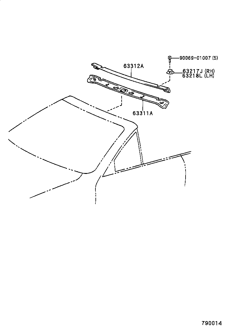 02593-86101 RETAINER, FRONT HEADER product image