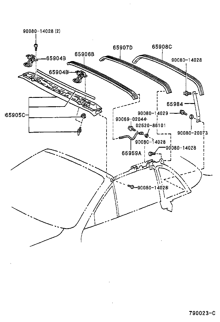 02593-86101 RETAINER, FRONT HEADER product image