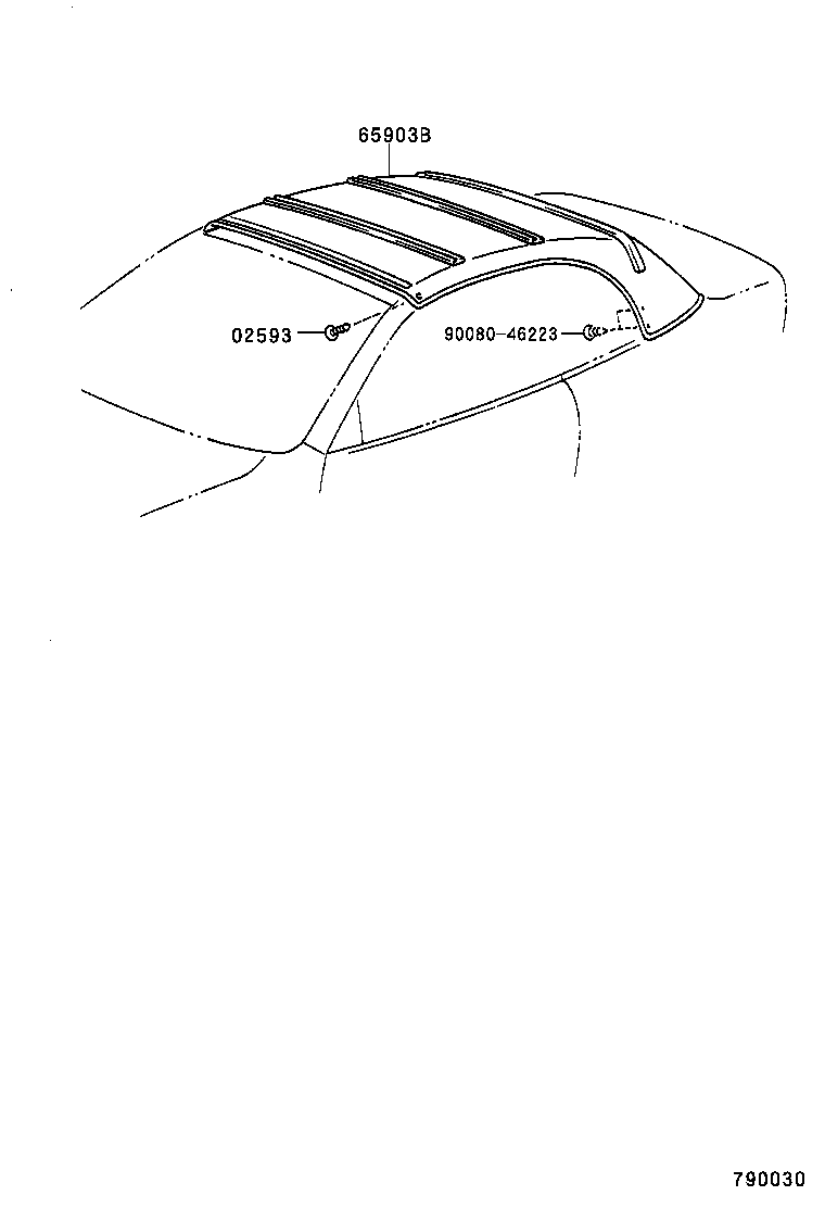 75531-0W010 MOULDING, WINDSHIELD, OUTSIDE UPPER product image