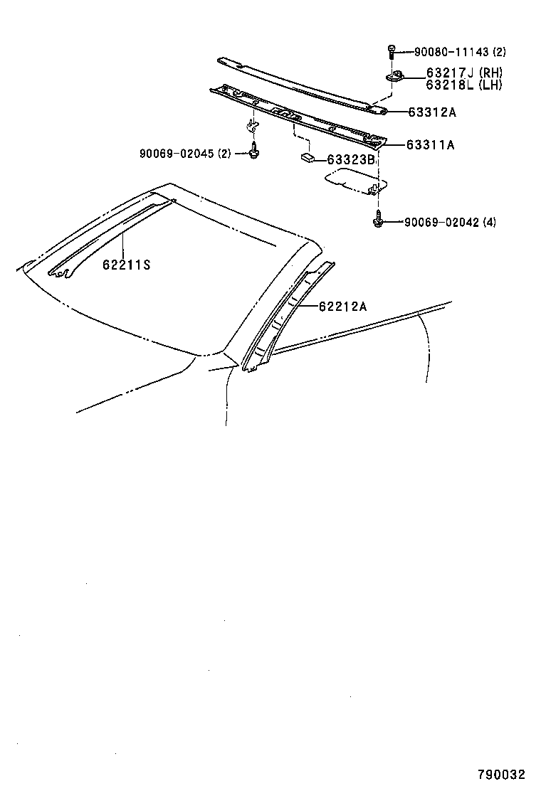63311-0W020 HEADLINING, ROOF NO.1 product image