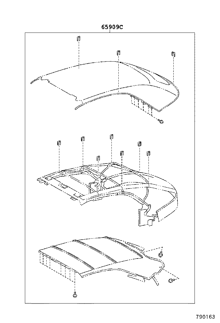 62384-06010 WEATHERSTRIP, ROOF SIDE RAIL, REAR LH product image