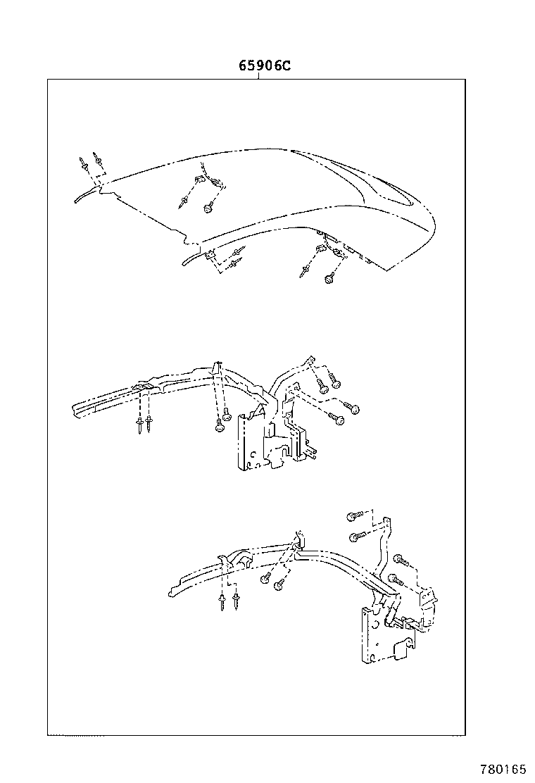 62384-06010 WEATHERSTRIP, ROOF SIDE RAIL, REAR LH product image