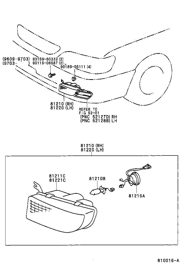 81211-44010 LAMP UNIT, FOG LAMP, RH product image