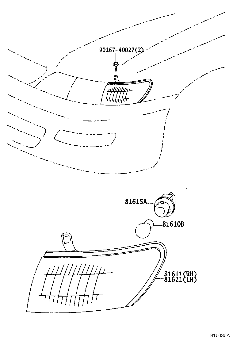 81611-20610 LENS, PARKING & CLEARANCE LAMP, RH product image
