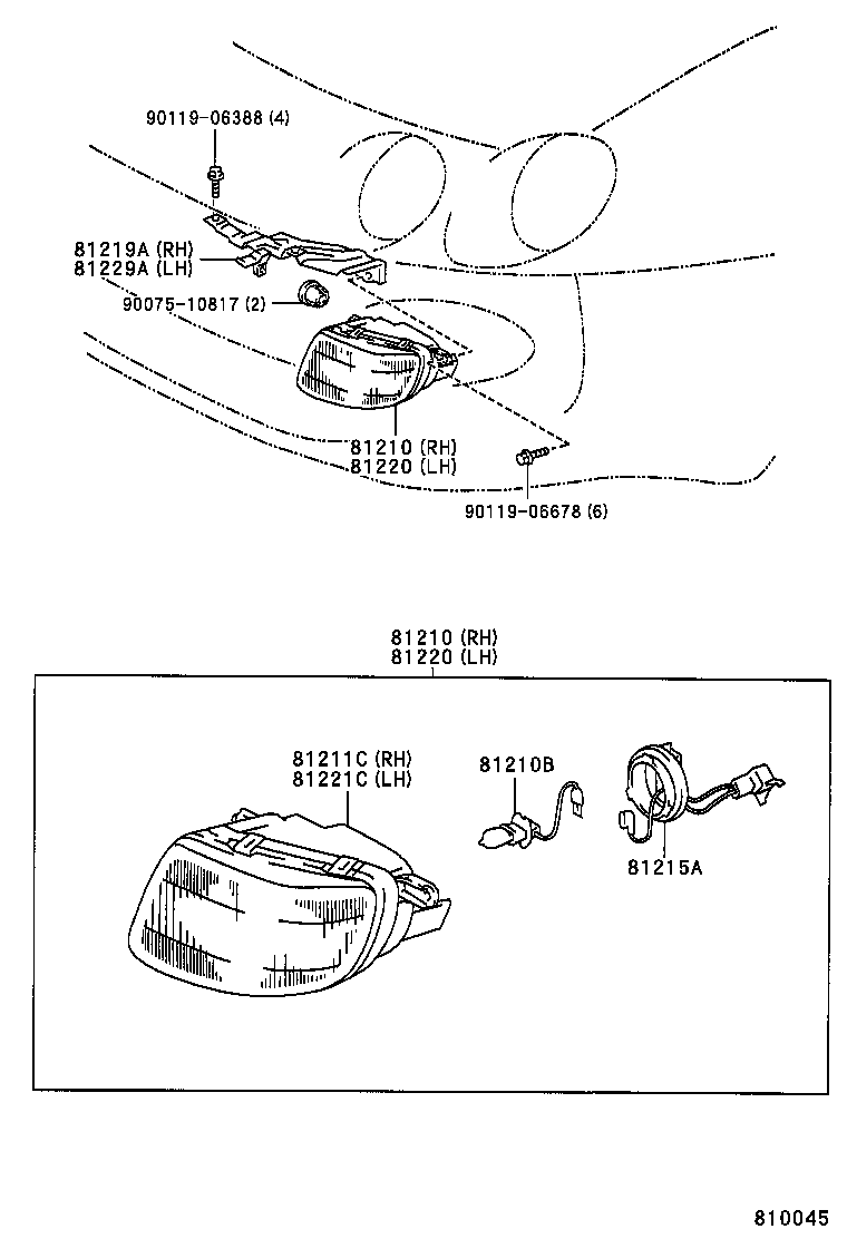 81229-20360 BRACKET, FOG LAMP, LH product image