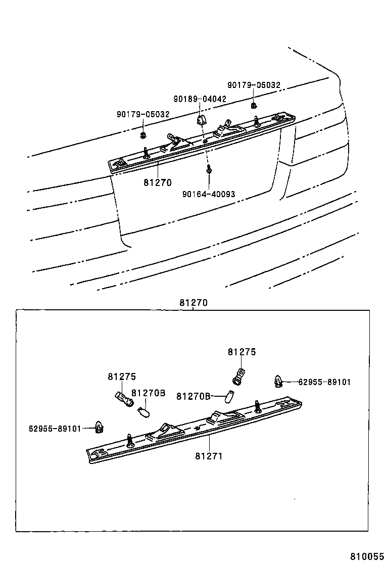 90075-99011 SOCKET AND WIRE, LICENSE PLATE LAMP product image