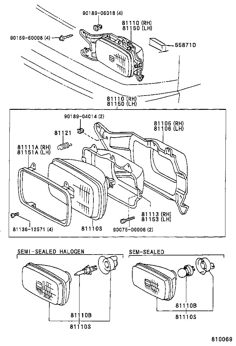 53271-26010 BRACKET, HEADLAMP MOUNTING product image